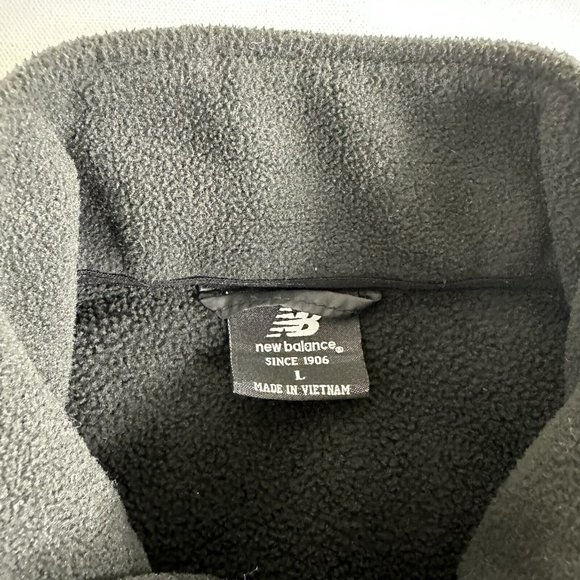 NEW BALANCE BLACK POLAR FLEECE FULL ZIP JACKET MENS SIZE LARGE OUTDOOR - Picture 4 of 7